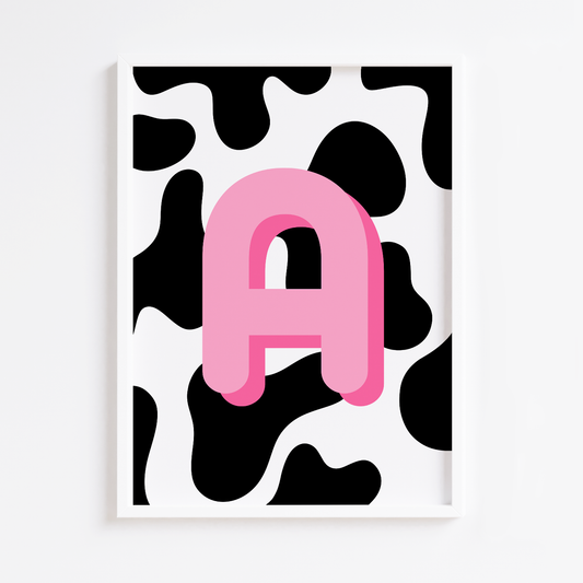 Personalised Cow Initial Letter