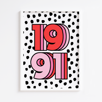 Birth Year Custom Print