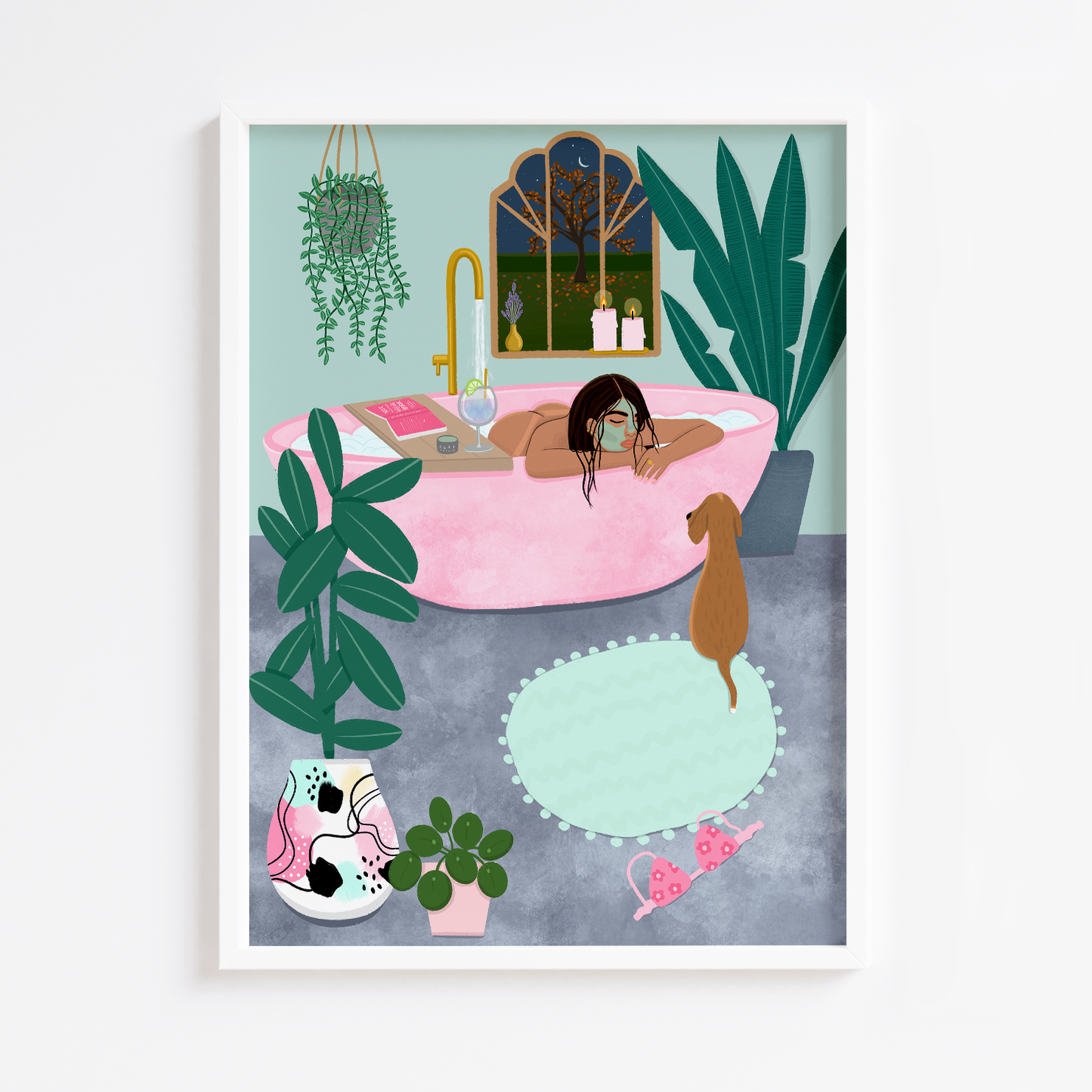 Plant Woman Bath Mint