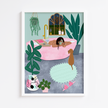 Plant Woman Bath Mint