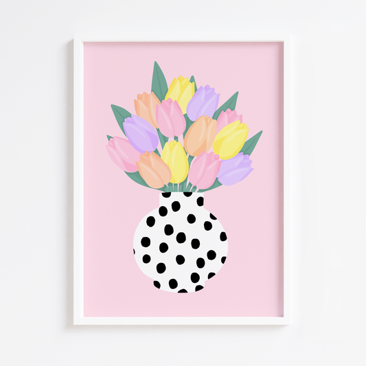 Colour Pop Tulips Print