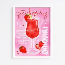 Load image into Gallery viewer, Strawberry Daiquiri Cocktail Print
