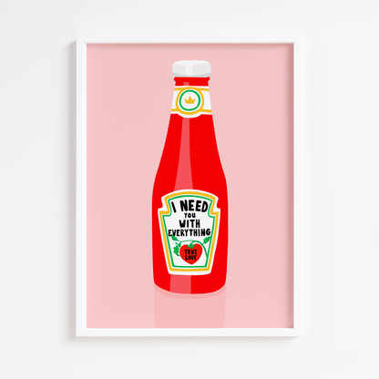 True Love Ketchup Print