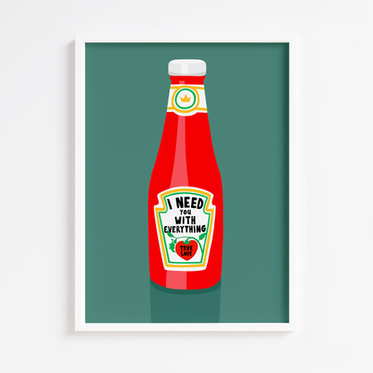 True Love Ketchup Print