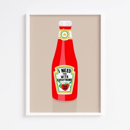 True Love Ketchup Print