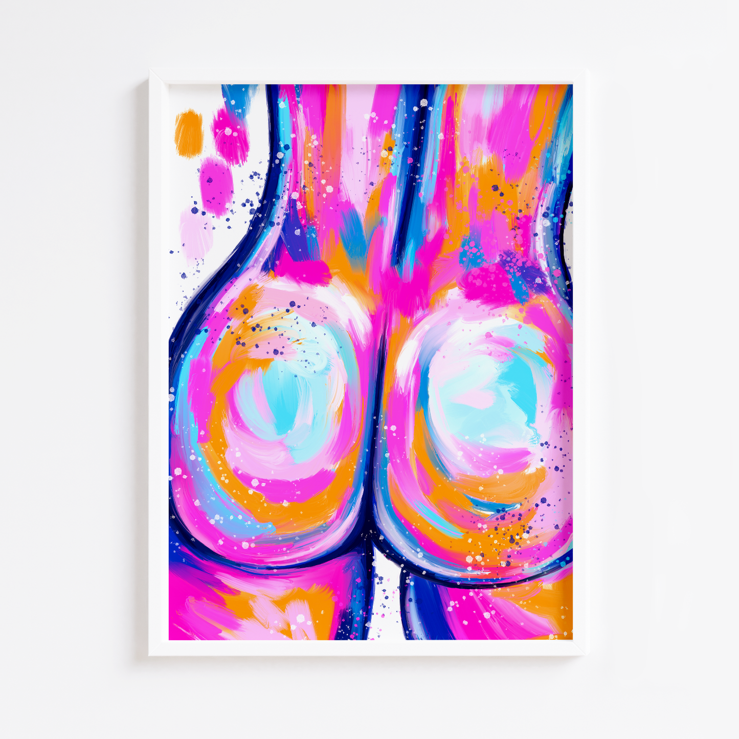 Vivid Colour Clash Bum Print