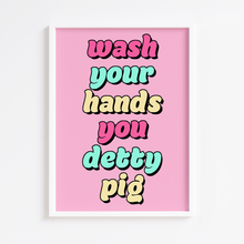 Load image into Gallery viewer, Wash Hands Teal Print
