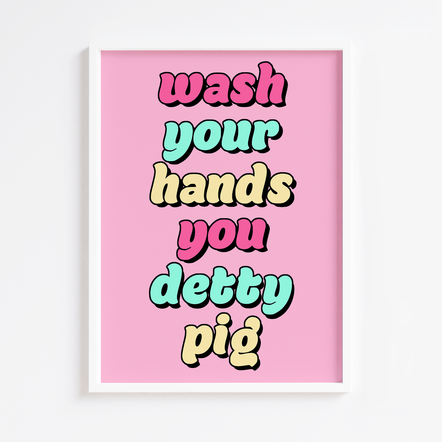 Wash Hands Pink Print