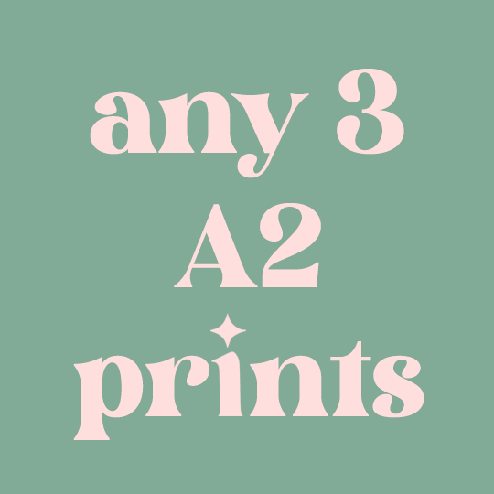 Any 3 A2 Prints Mix and Match