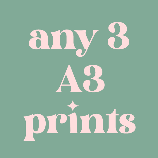 Any 3 A3 Prints Mix and Match