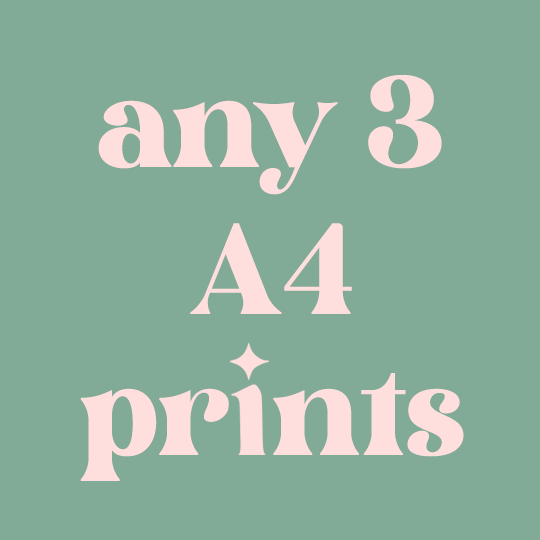 Any 3 A4 Prints Mix and Match