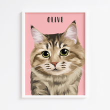 Load image into Gallery viewer, Custom Cat Portrait Print
