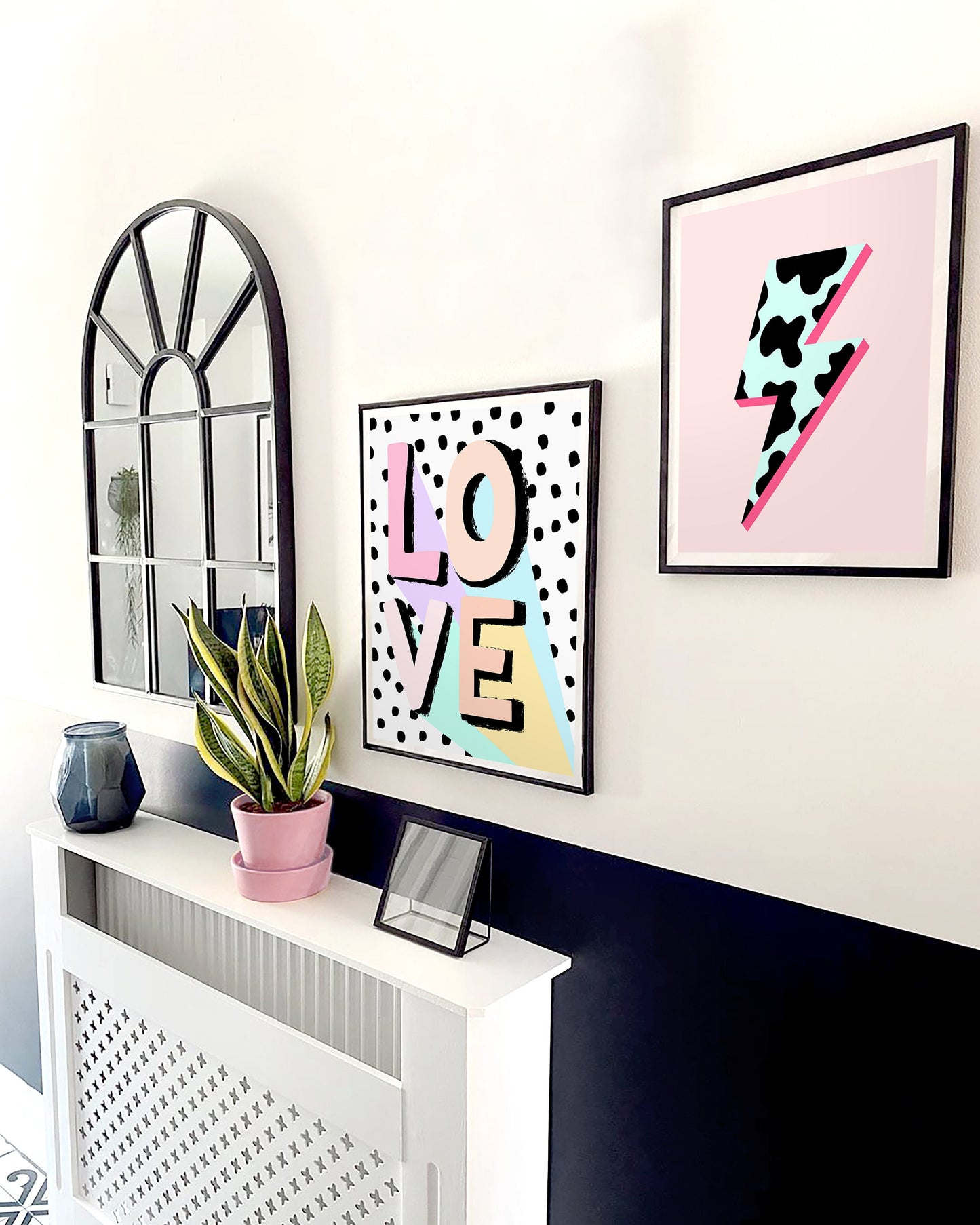 Cow Lightning Bolt Print