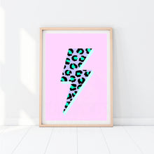 Load image into Gallery viewer, Pink Leopard Lightning Bolt Print
