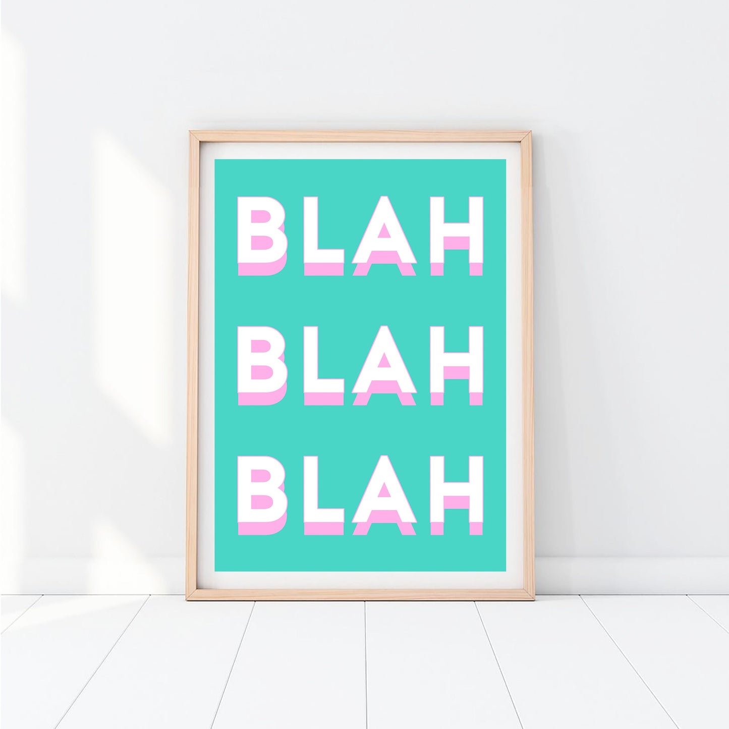 Blah Blah Blah Mint Print