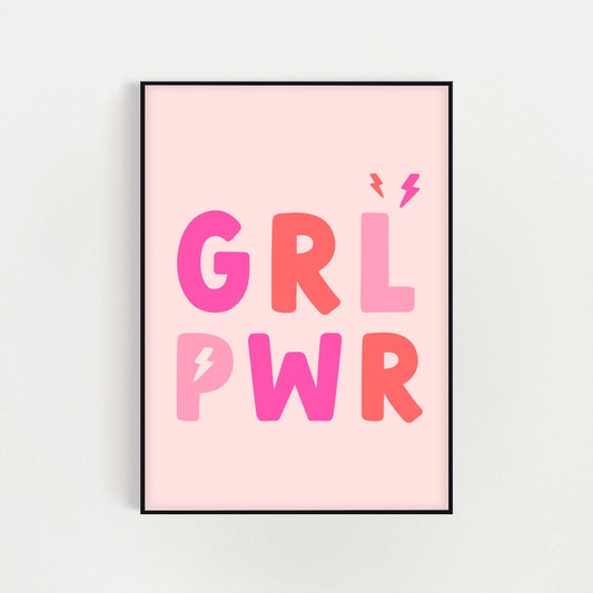 Girl Power Letters Print