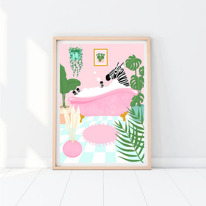 Zebra Bath Pink
