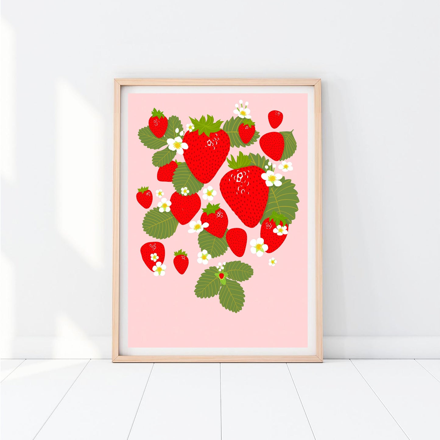 Botanical Strawberries Print