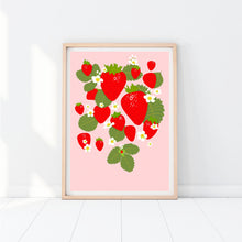 Load image into Gallery viewer, Botanical Strawberries Print
