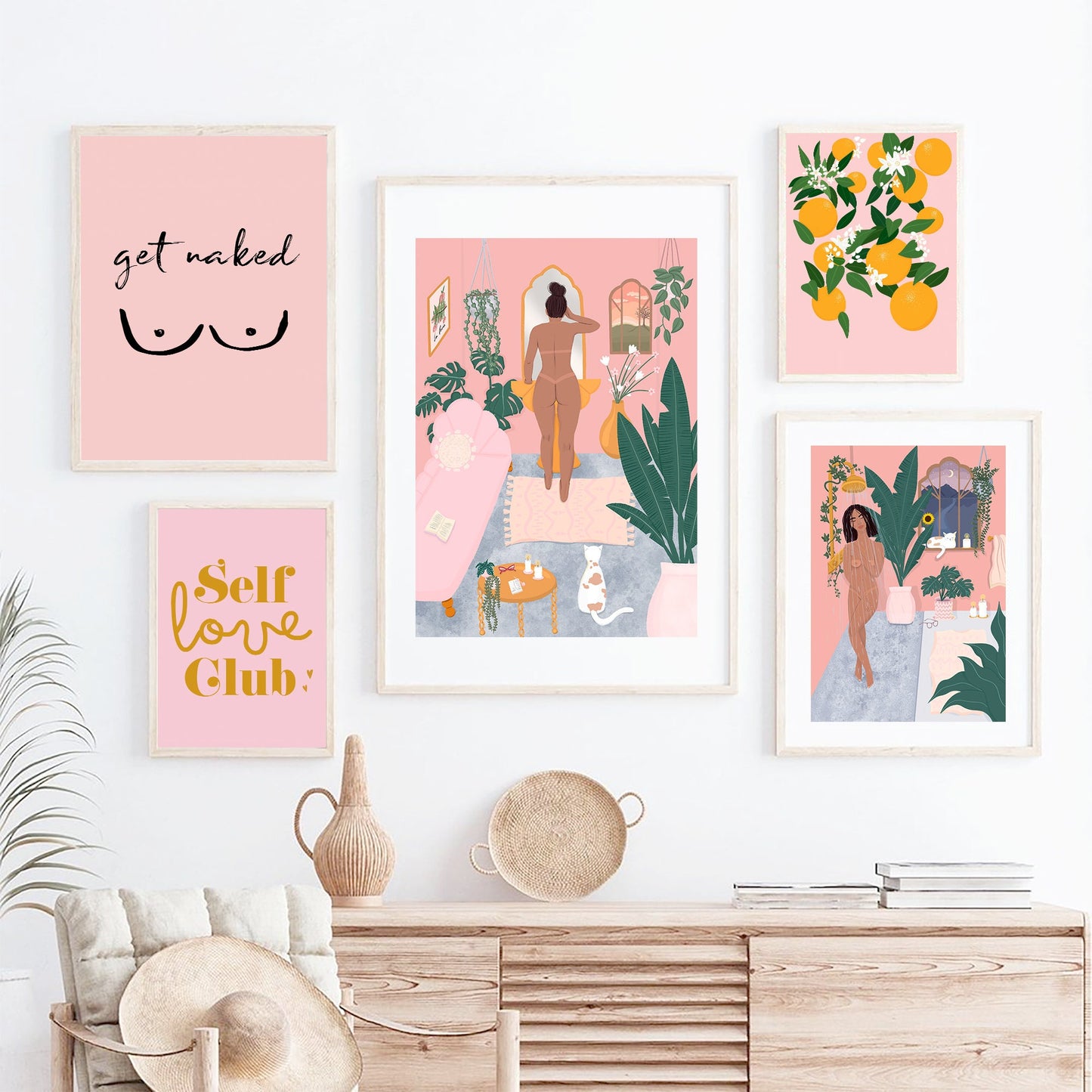 Plant Woman Bathroom II Print