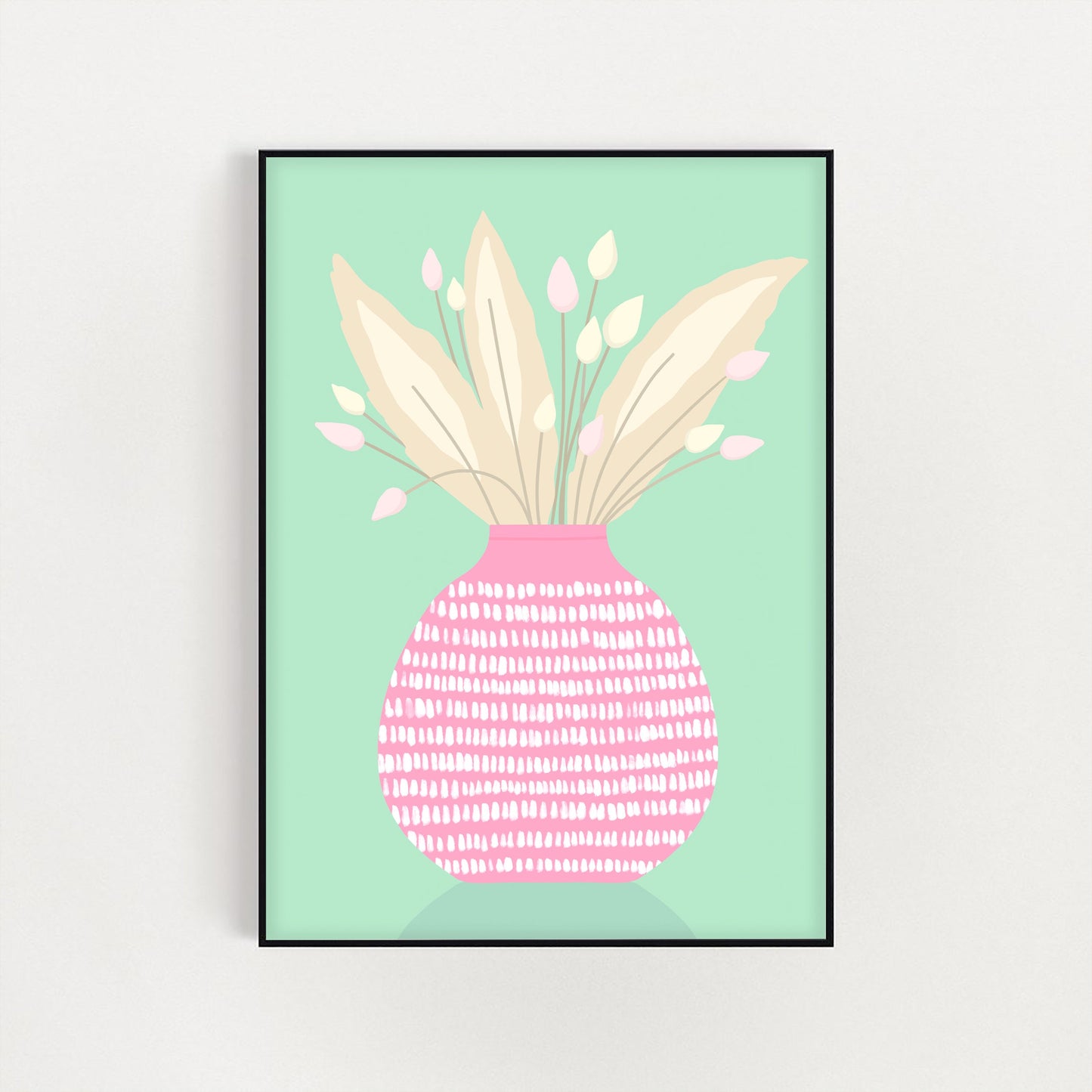 Pink Vase Pampas