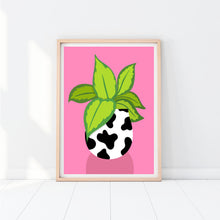 Load image into Gallery viewer, Cow Pot Plant Print
