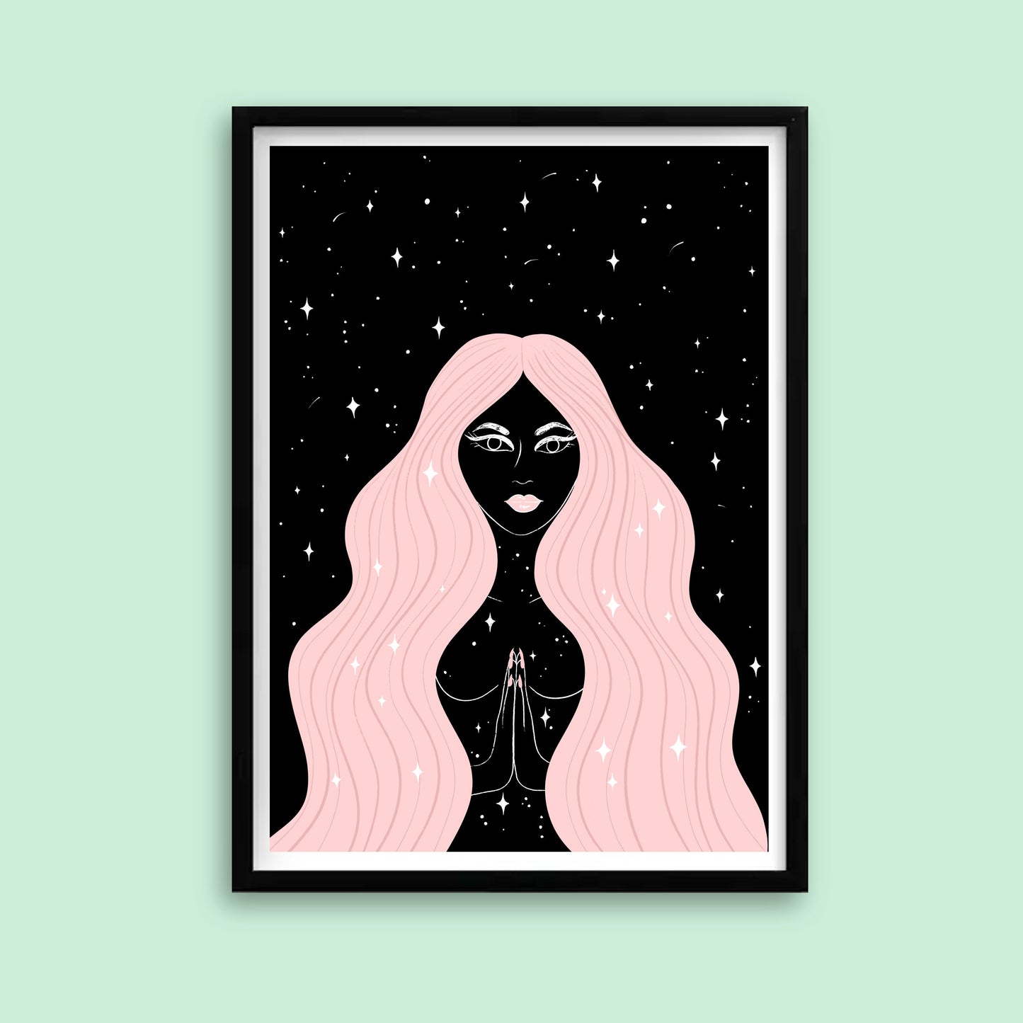 Pink Moon Goddess Print