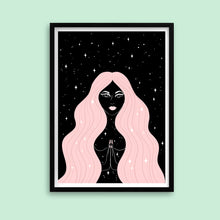 Load image into Gallery viewer, Pink Moon Goddess Print
