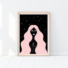 Load image into Gallery viewer, Pink Moon Goddess Print
