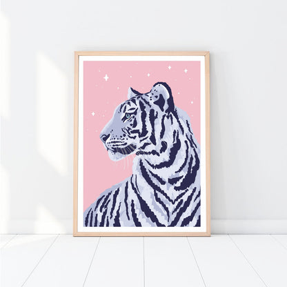 Pastel Serene Tiger Print