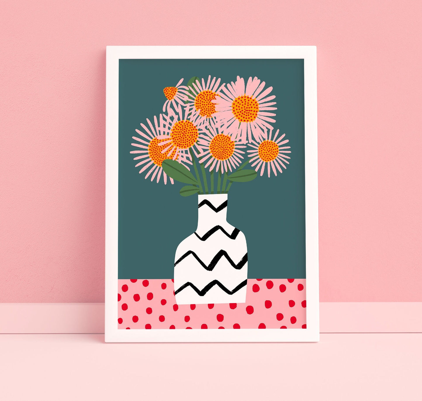 Abstract Stripe Vase Print