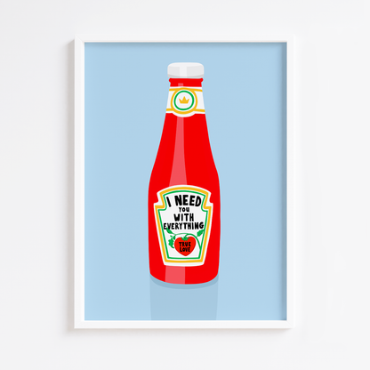 True Love Ketchup Print