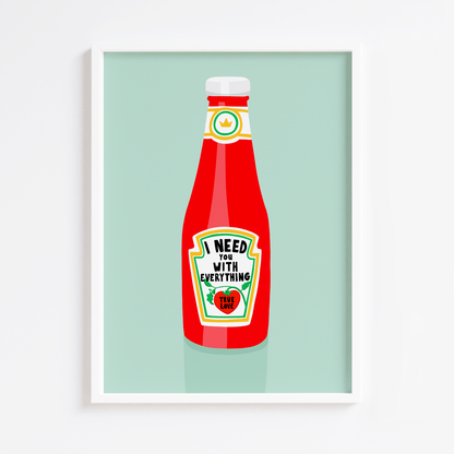 True Love Ketchup Print