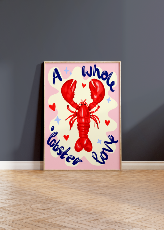 Whole Lobster Love Print