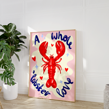 Load image into Gallery viewer, Whole Lobster Love Print
