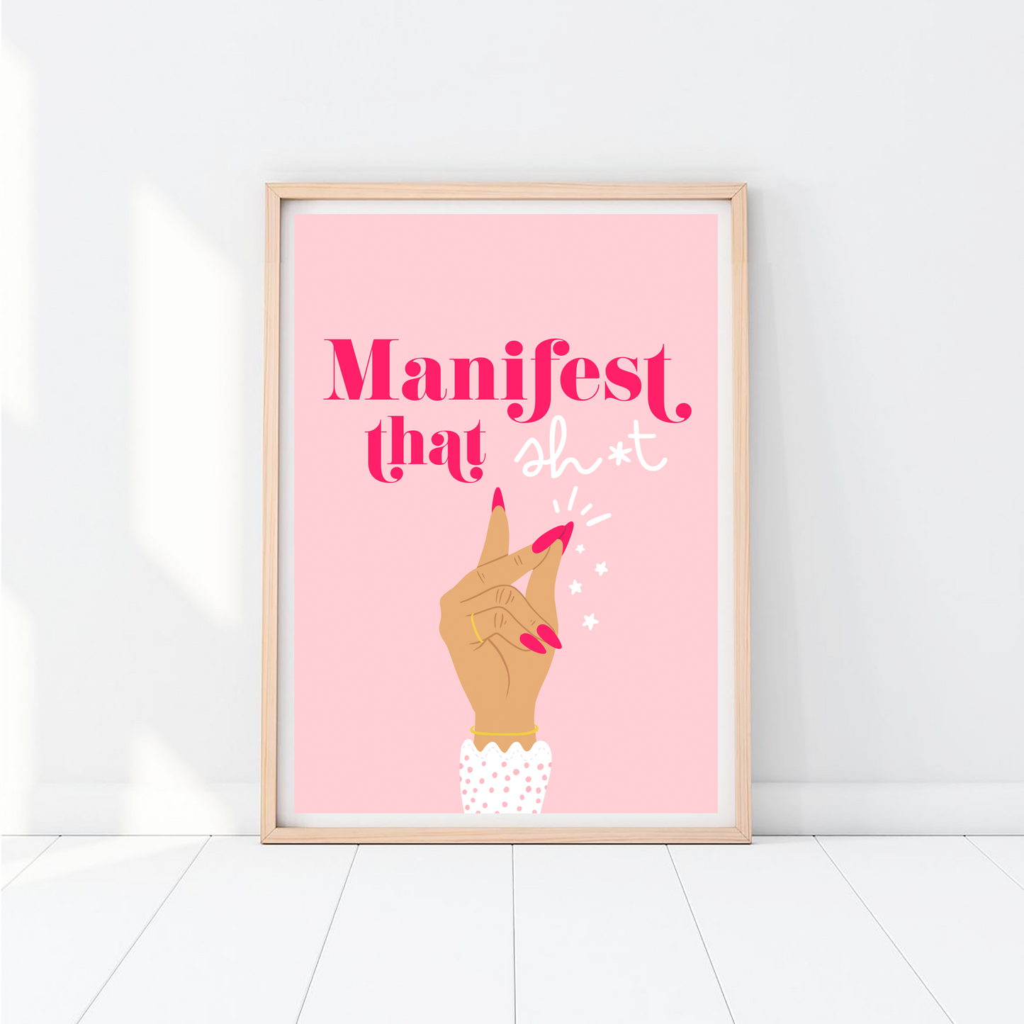 Manifest White Hand Print